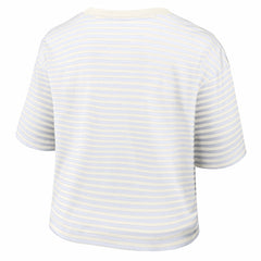 Washington Commanders Women's Striped Cropped T-Shirt - Yellow/Cream | Nike on sale