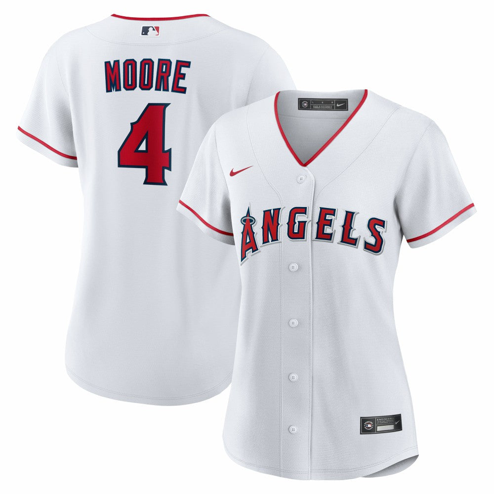 Christian Moore Los Angeles Angels Women's Home Replica Jersey - White | Nike