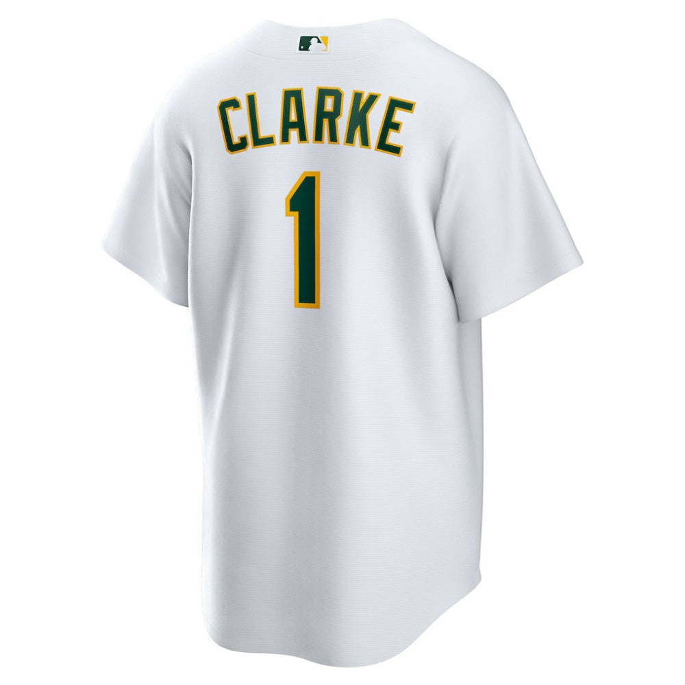 Denzel Clarke Athletics Home Replica Jersey - White | Nike