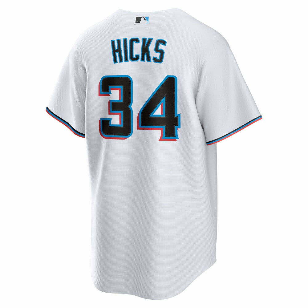 Liam Hicks Miami Marlins Home Replica Jersey - White | Nike