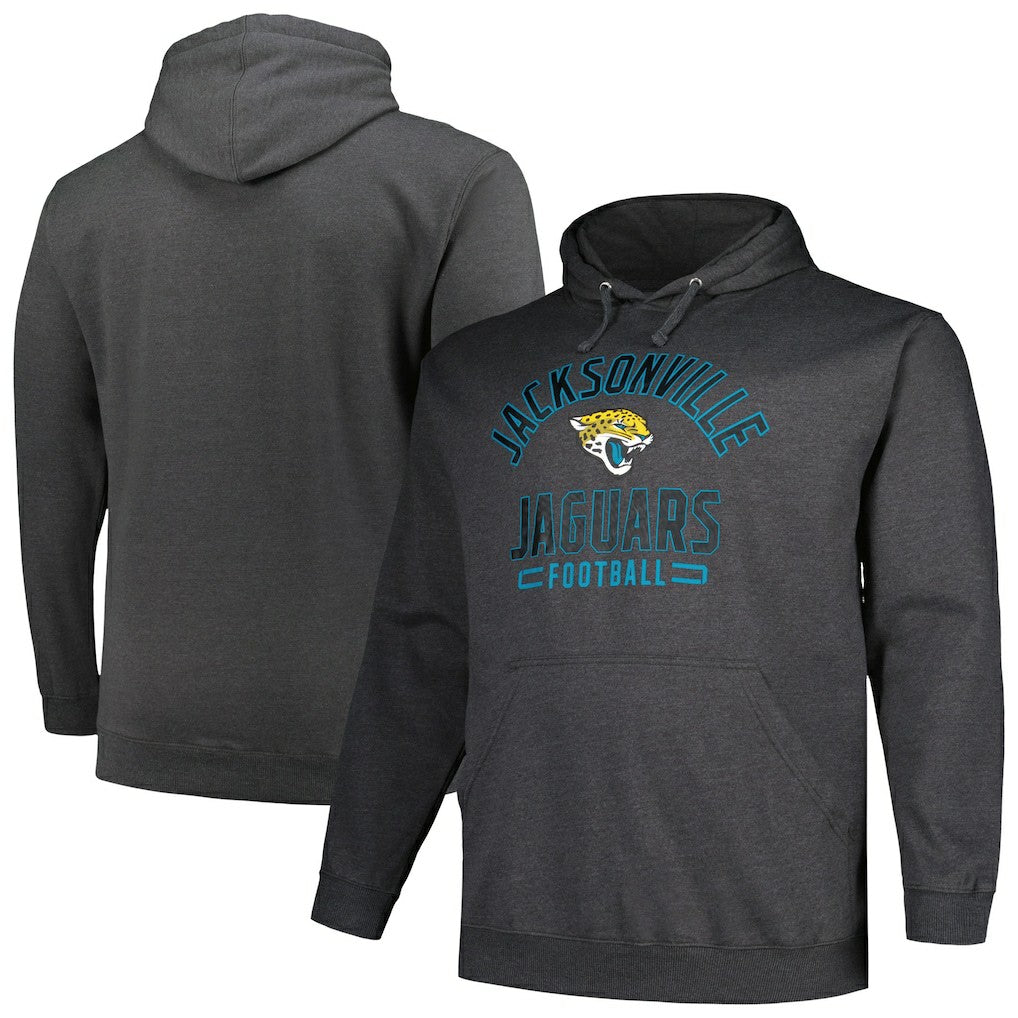 Jacksonville Jaguars Big & Tall Pullover Hoodie - Heather Charcoal on sale