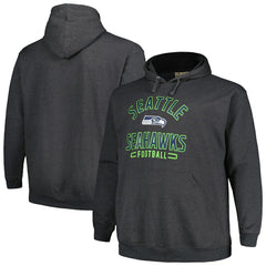 Seattle Seahawks Big & Tall Pullover Hoodie - Heather Charcoal on sale