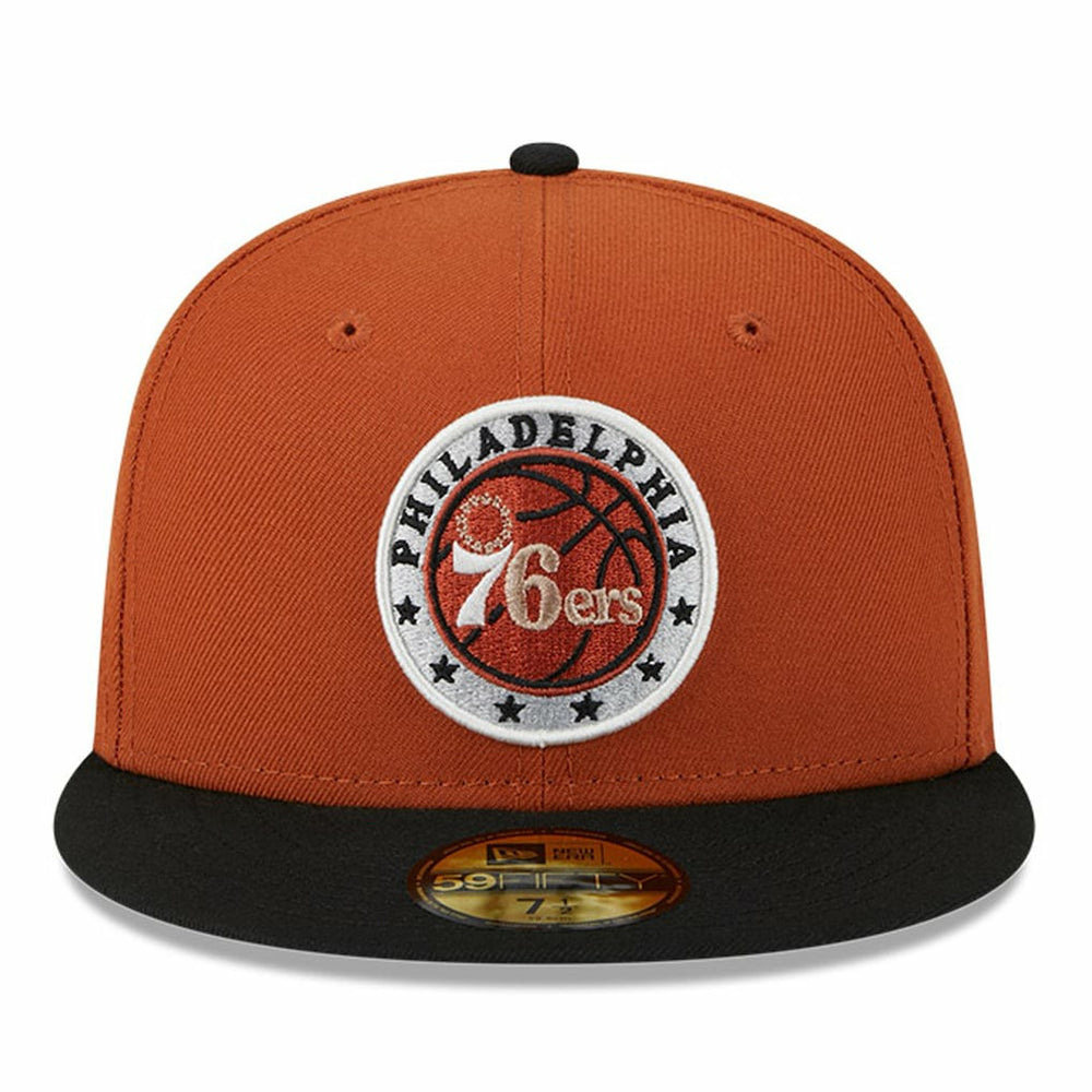 Philadelphia 76ers Two-Tone 59FIFTY Fitted Hat - Rust/Black | New Era online