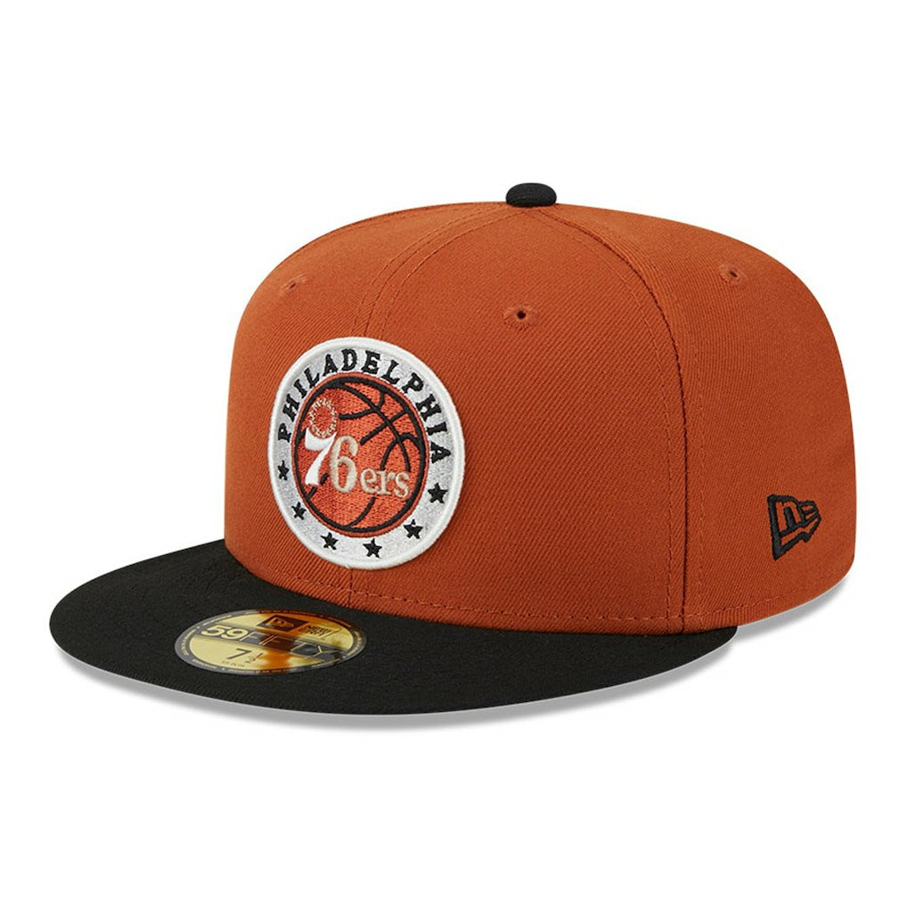Philadelphia 76ers Two-Tone 59FIFTY Fitted Hat - Rust/Black | New Era online