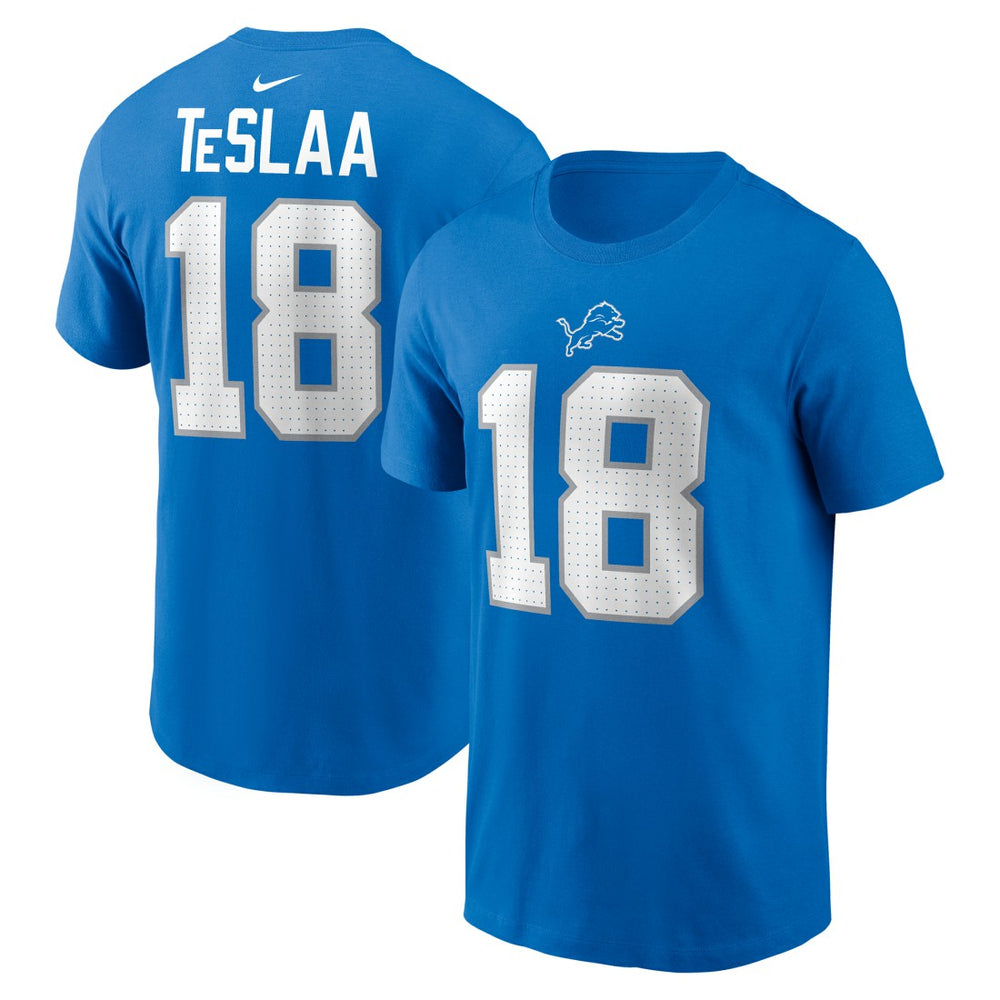 Isaac TeSlaa Detroit Lions Name & Number T-Shirt - Blue | Nike cheap