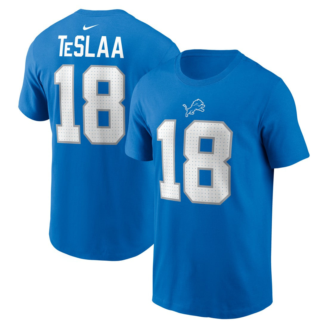Isaac TeSlaa Detroit Lions Name & Number T-Shirt - Blue | Nike cheap