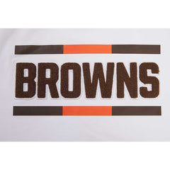 Cleveland Browns Pro Standard Women's New Helmet Capsule Cropped T-Shirt - White discount