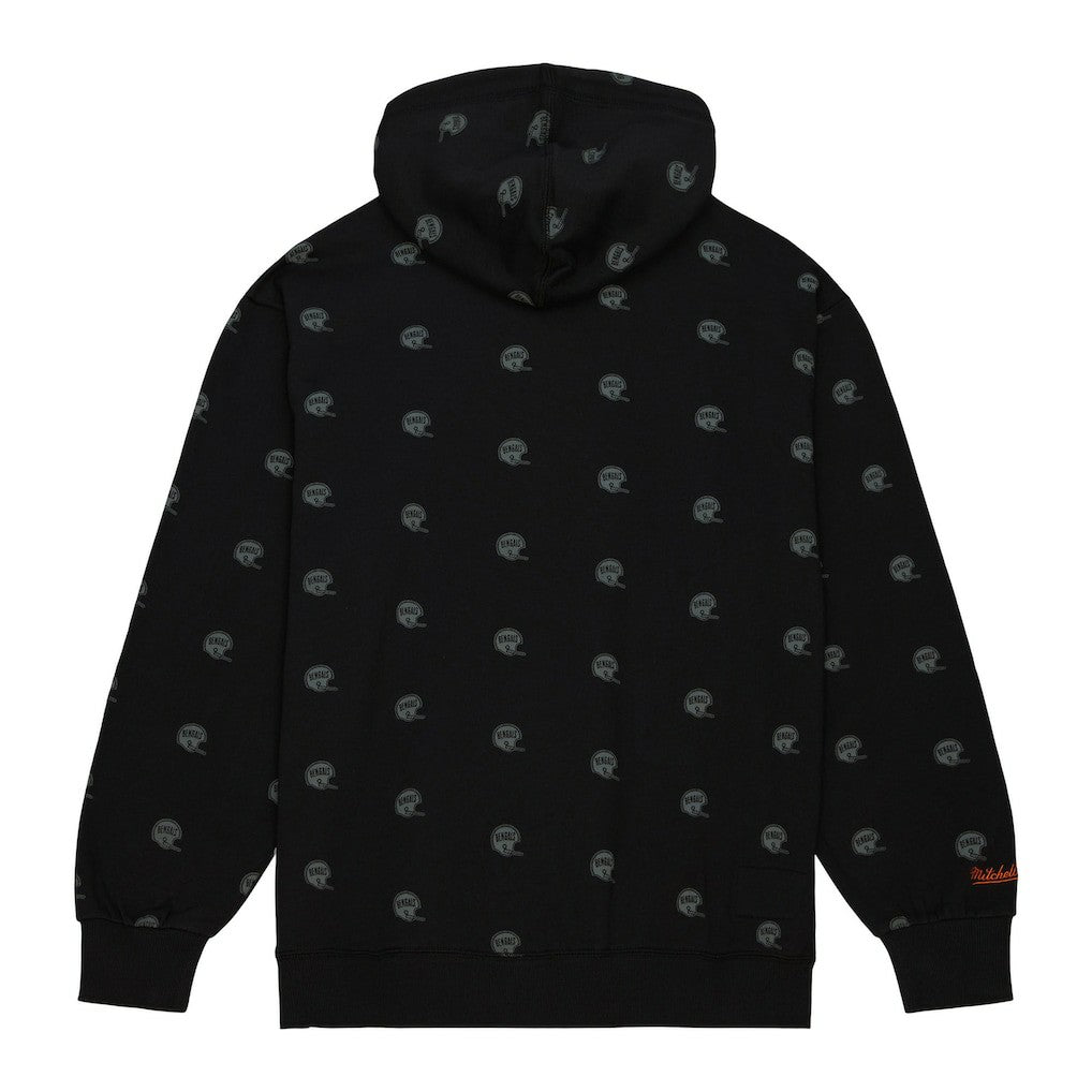 Cincinnati Bengals Allover Print Fleece Pullover Hoodie - Black on sale