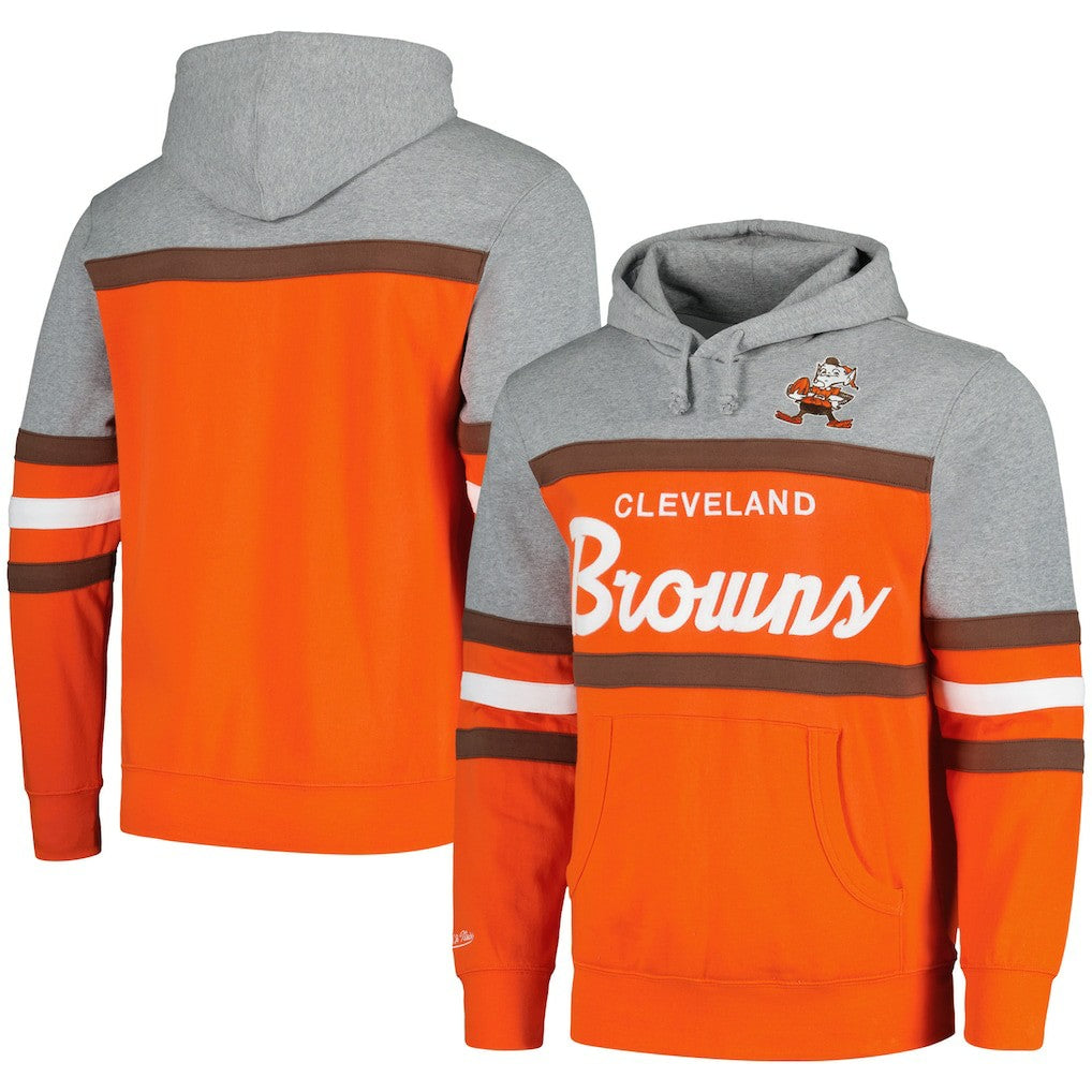 Cleveland Browns Head Coach Pullover Hoodie - Orange/Heather Gray cheap
