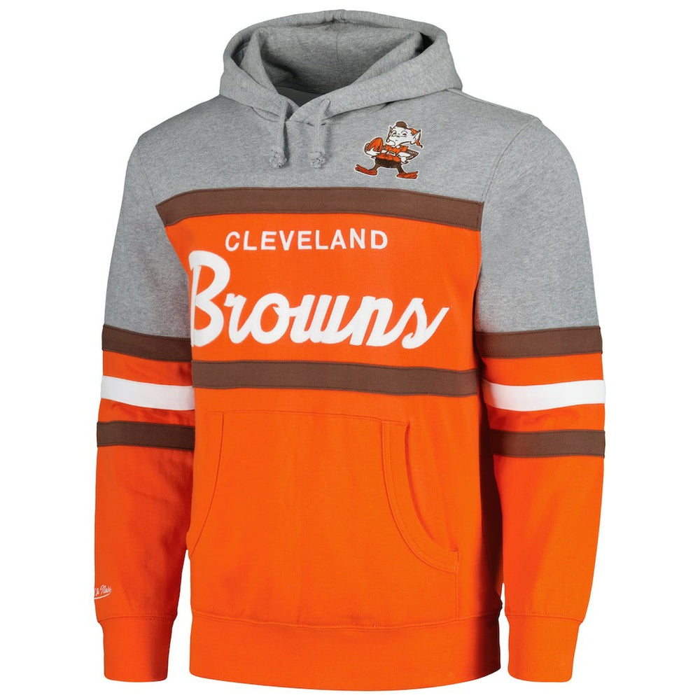Cleveland Browns Head Coach Pullover Hoodie - Orange/Heather Gray cheap