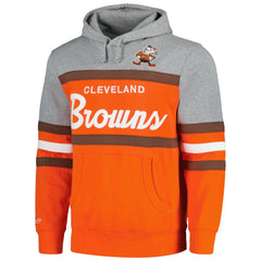 Cleveland Browns Head Coach Pullover Hoodie - Orange/Heather Gray cheap