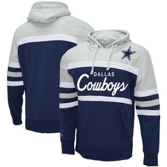 Dallas Cowboys Head Coach Pullover Hoodie - Navy/Heather Gray sale