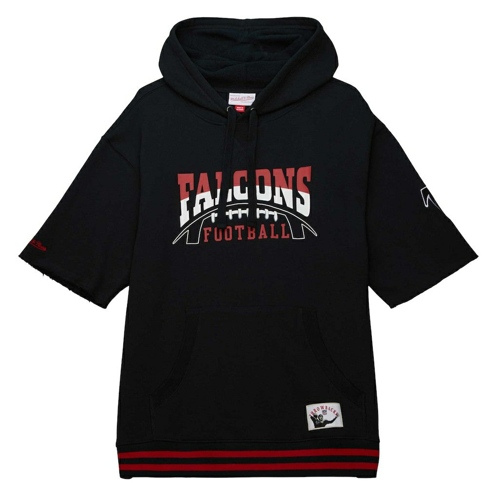 Atlanta Falcons Pre-Game Short Sleeve Pullover Hoodie - Black sale