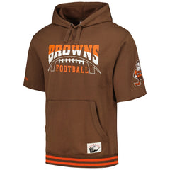 Cleveland Browns Pre-Game Short Sleeve Pullover Hoodie - Brown outlet