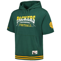 Green Bay Packers Pre-Game Short Sleeve Pullover Hoodie - Green on sale