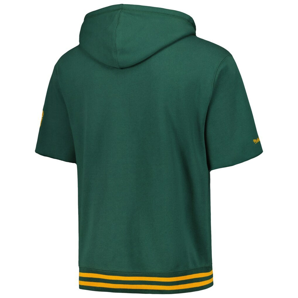 Green Bay Packers Pre-Game Short Sleeve Pullover Hoodie - Green on sale
