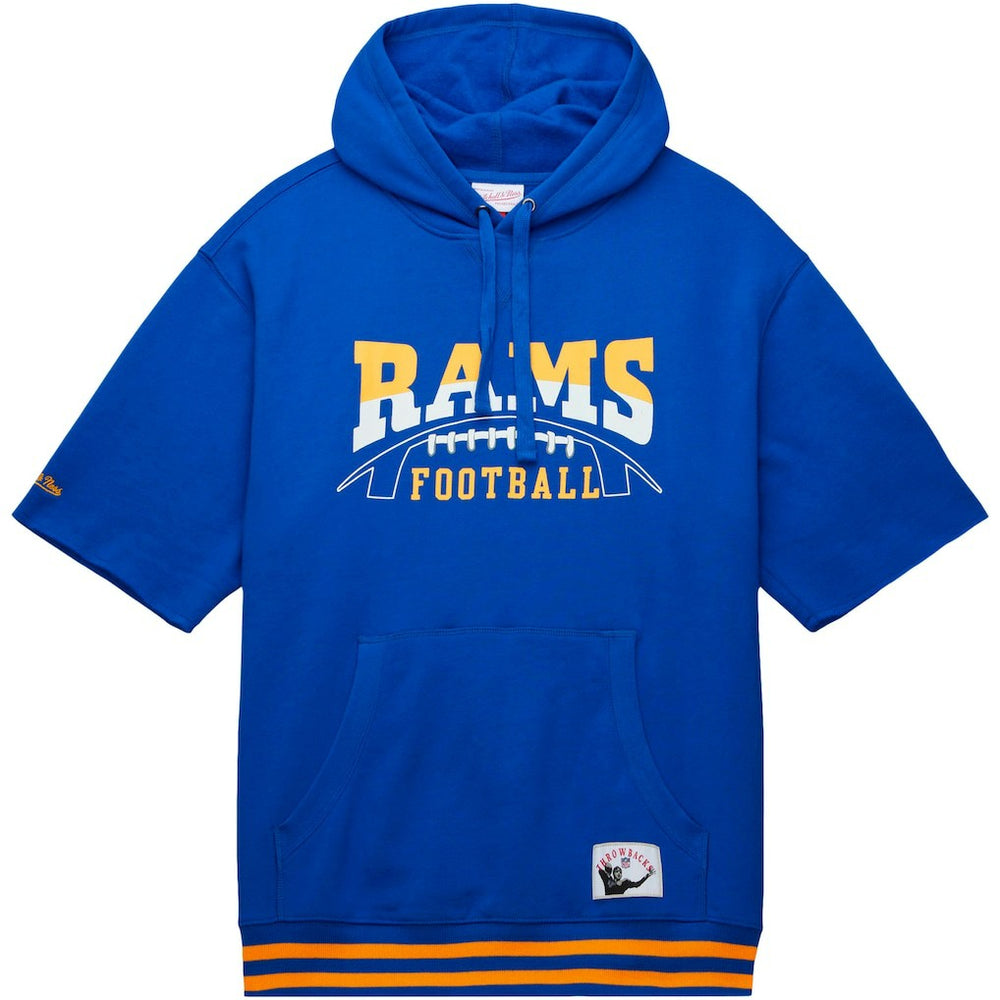 Los Angeles Rams Pre-Game Short Sleeve Pullover Hoodie - Royal discount