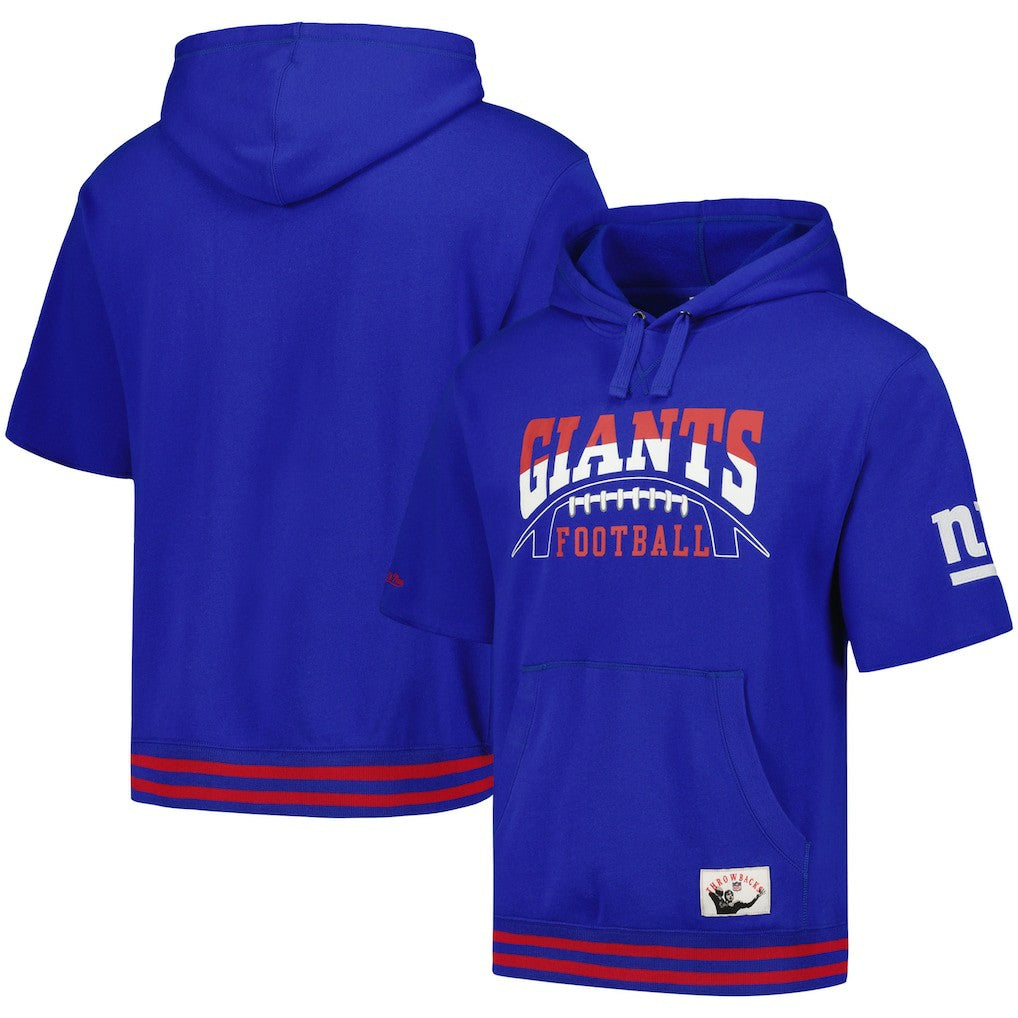 New York Giants Pre-Game Short Sleeve Pullover Hoodie - Royal for sale