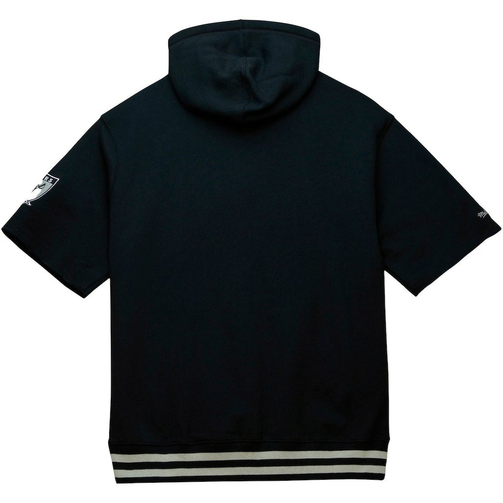 Las Vegas Raiders Pre-Game Short Sleeve Pullover Hoodie - Black for sale