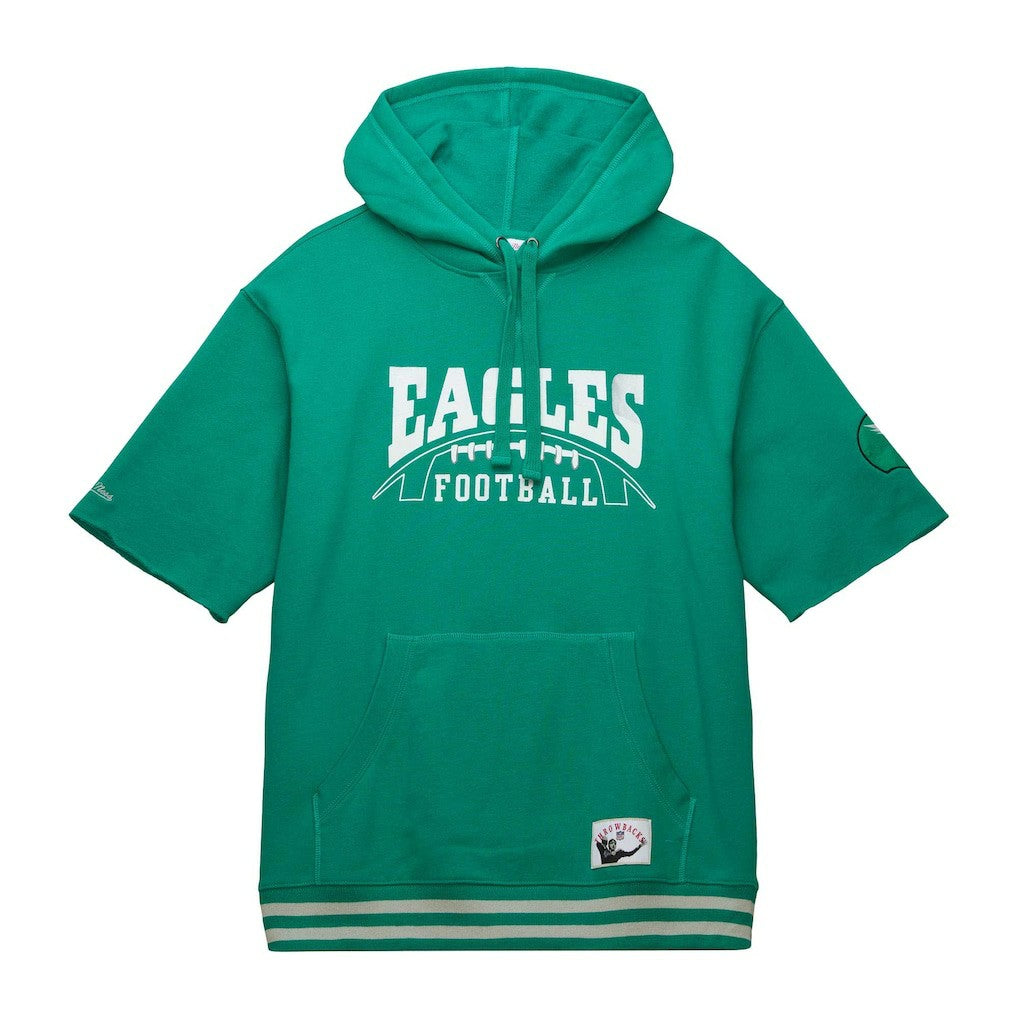 Philadelphia Eagles Pre-Game Short Sleeve Pullover Hoodie - Kelly Green sale