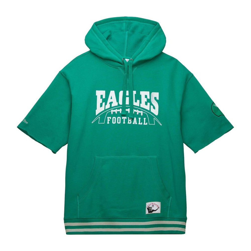 Philadelphia Eagles Pre-Game Short Sleeve Pullover Hoodie - Kelly Green sale