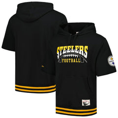 Pittsburgh Steelers Pre-Game Short Sleeve Pullover Hoodie - Black discount