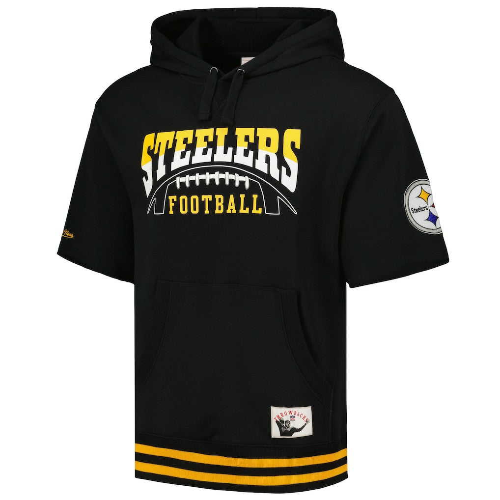 Pittsburgh Steelers Pre-Game Short Sleeve Pullover Hoodie - Black discount