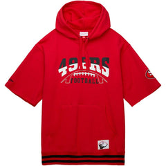 San Francisco 49ers Pre-Game Short Sleeve Pullover Hoodie - Scarlet online