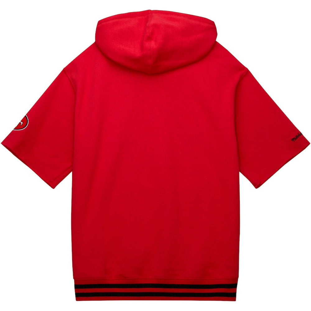 San Francisco 49ers Pre-Game Short Sleeve Pullover Hoodie - Scarlet online