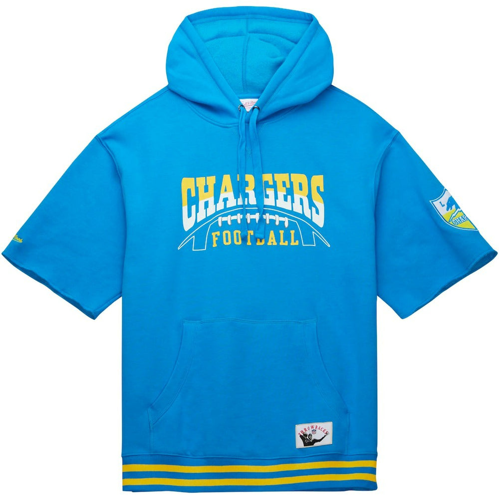 Los Angeles Chargers Pre-Game Short Sleeve Pullover Hoodie - Powder Blue outlet
