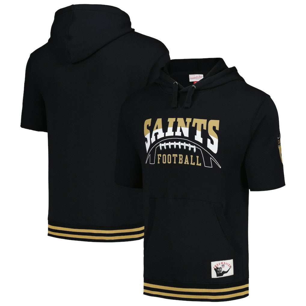 New Orleans Saints Pre-Game Short Sleeve Pullover Hoodie - Black online