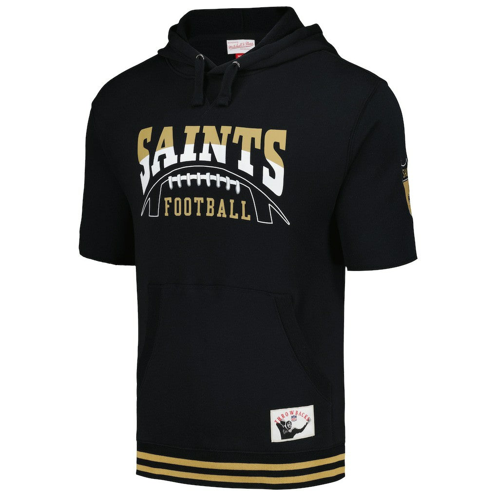 New Orleans Saints Pre-Game Short Sleeve Pullover Hoodie - Black online