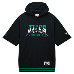 New York Jets Pre-Game Short Sleeve Pullover Hoodie - Black sale