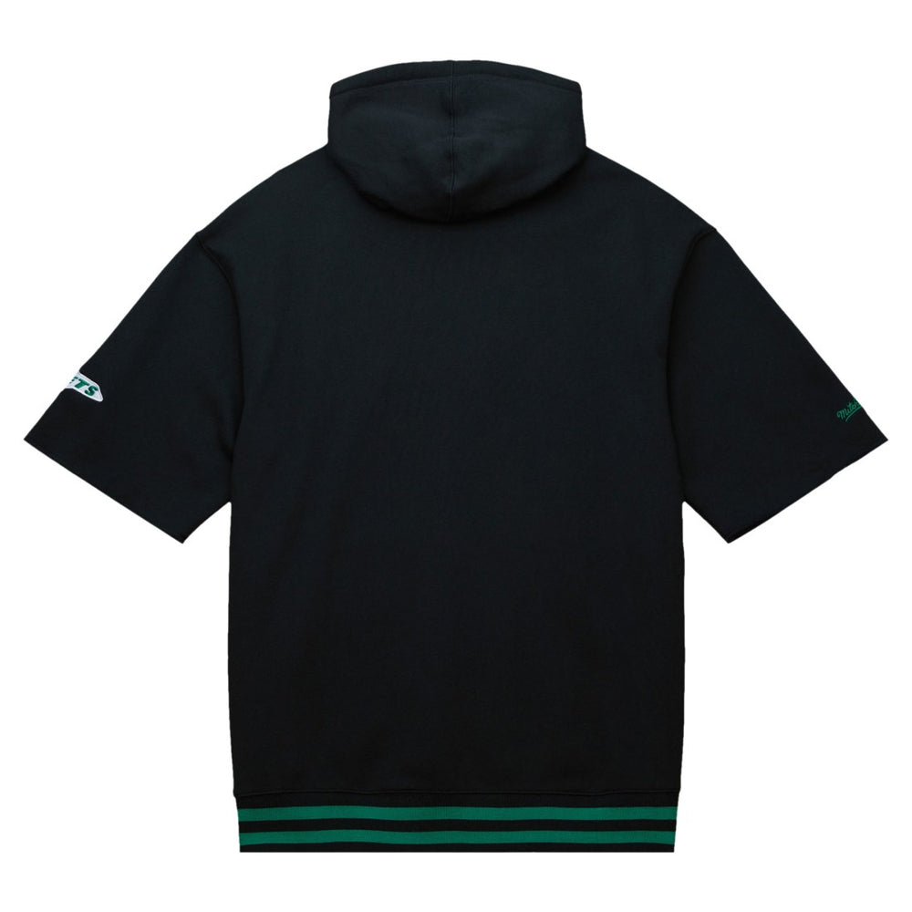 New York Jets Pre-Game Short Sleeve Pullover Hoodie - Black sale
