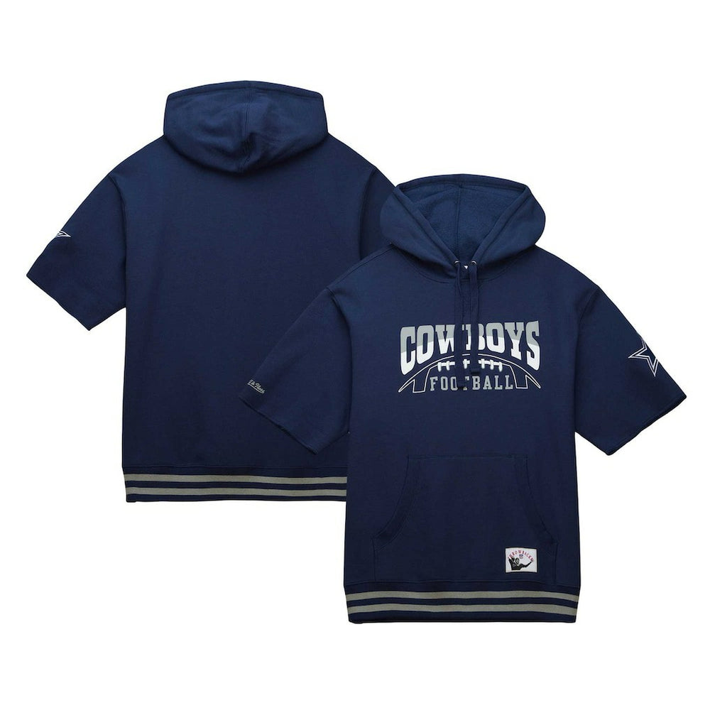 Dallas Cowboys Pre-Game Short Sleeve Pullover Hoodie - Navy for sale