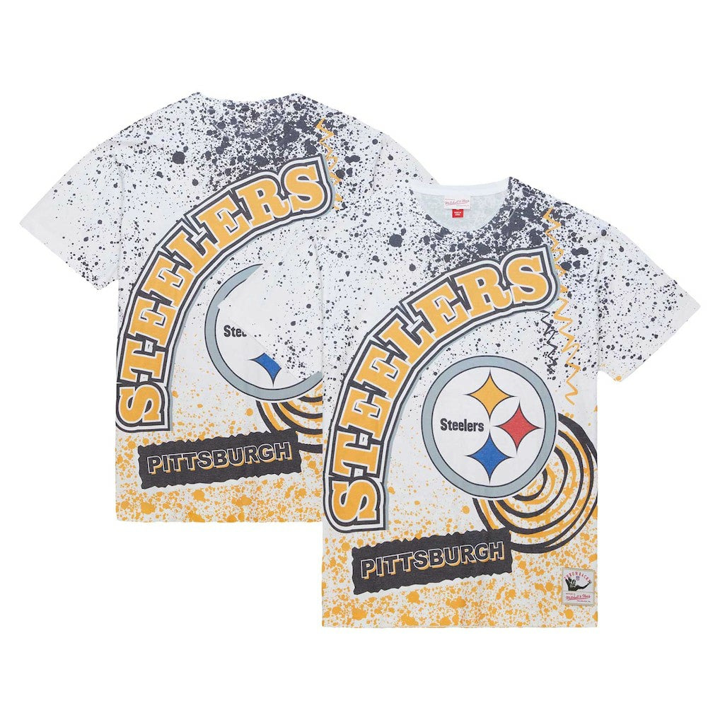 Pittsburgh Steelers Team Burst Sublimated T-Shirt - White for sale