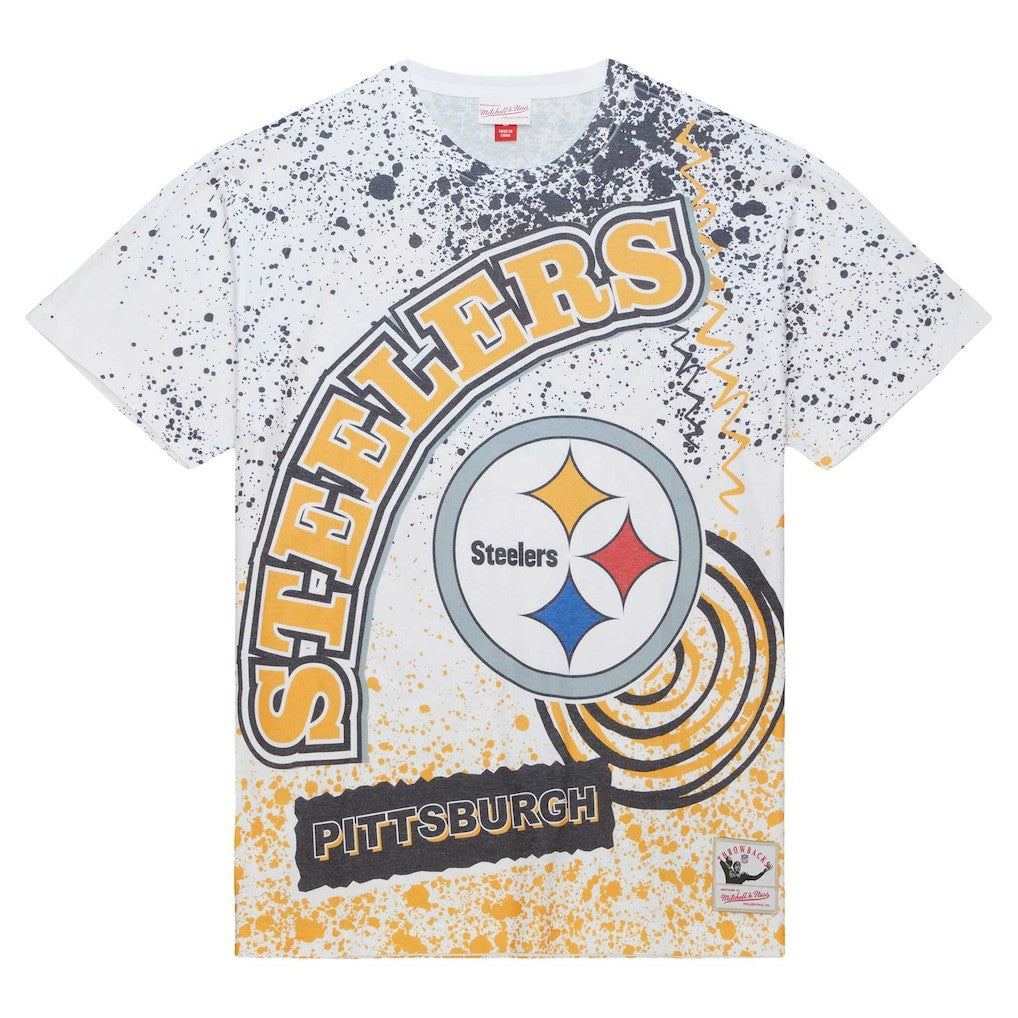 Pittsburgh Steelers Team Burst Sublimated T-Shirt - White for sale