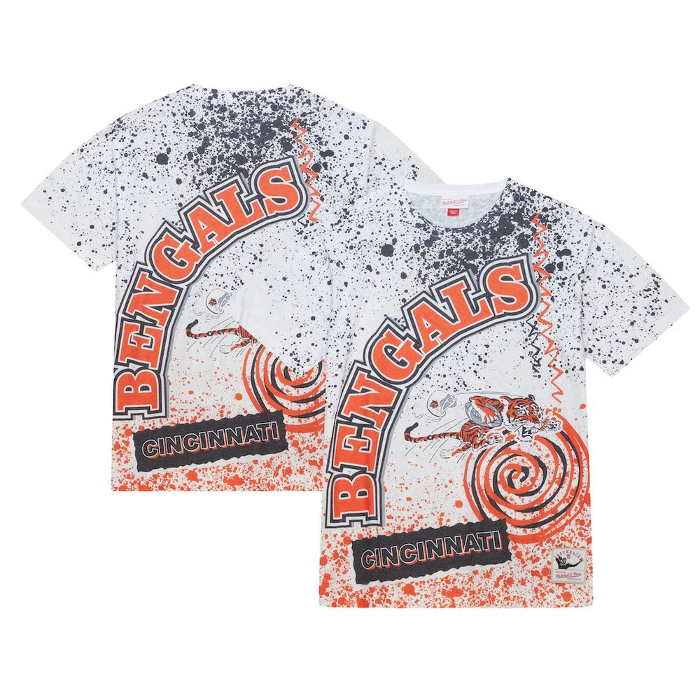 Cincinnati Bengals Team Burst Sublimated T-Shirt - White cheap