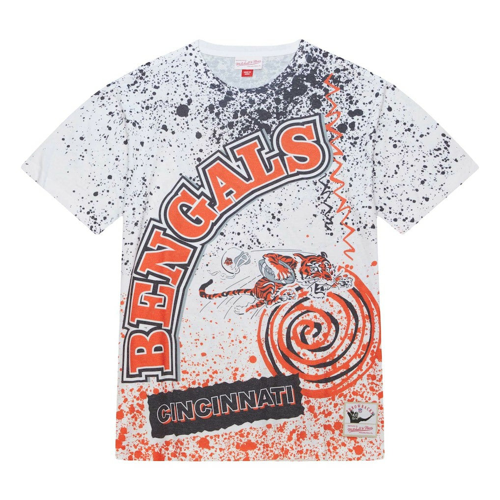 Cincinnati Bengals Team Burst Sublimated T-Shirt - White cheap