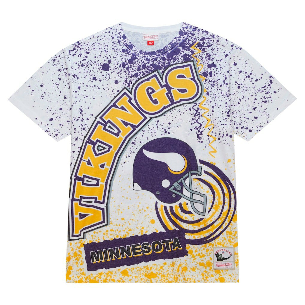 Minnesota Vikings Team Burst Sublimated T-Shirt - White cheap