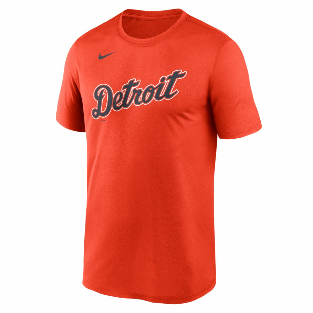 Detroit Tigers New Legend Wordmark Dri-FIT T-Shirt - Orange | Nike