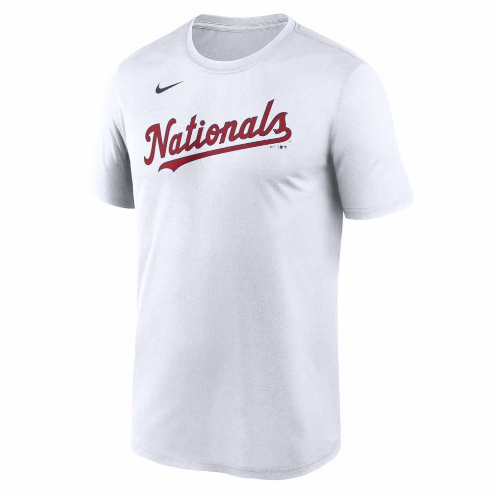 Washington Nationals New Legend Wordmark Dri-FIT T-Shirt - White | Nike