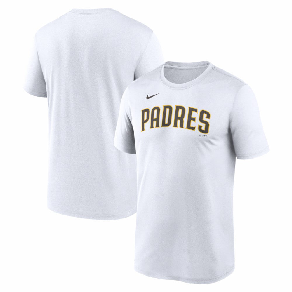 San Diego Padres New Legend Wordmark Dri-FIT T-Shirt - White | Nike