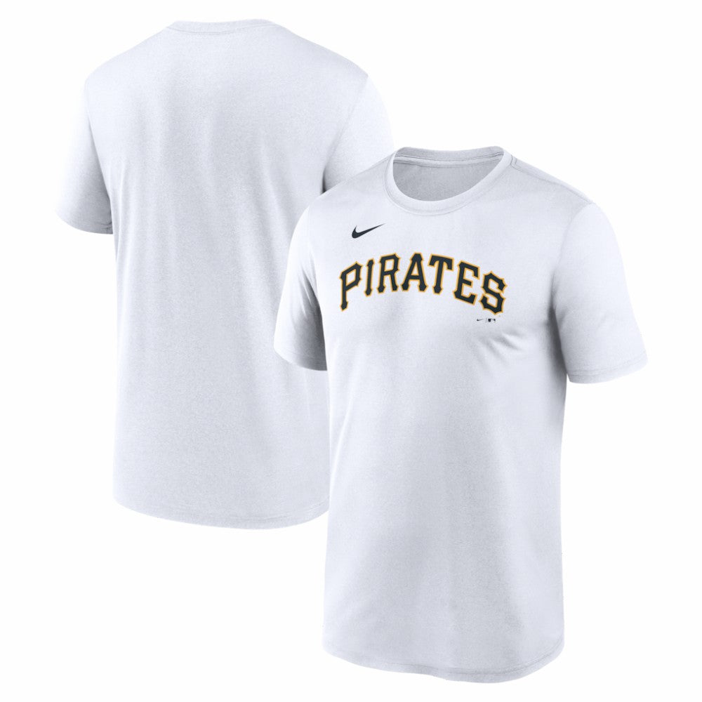 Pittsburgh Pirates New Legend Wordmark Dri-FIT T-Shirt - White | Nike