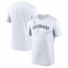 Colorado Rockies New Legend Wordmark Dri-FIT T-Shirt - White | Nike