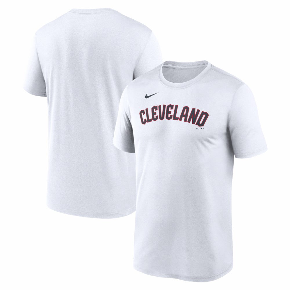 Cleveland Guardians New Legend Wordmark Dri-FIT T-Shirt - White | Nike