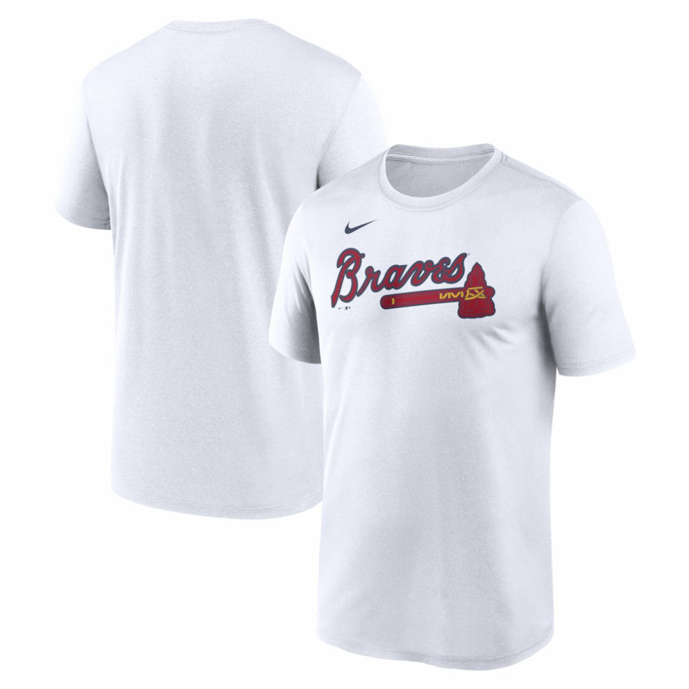 Atlanta Braves New Legend Wordmark Dri-FIT T-Shirt - White | Nike