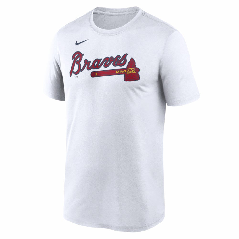 Atlanta Braves New Legend Wordmark Dri-FIT T-Shirt - White | Nike