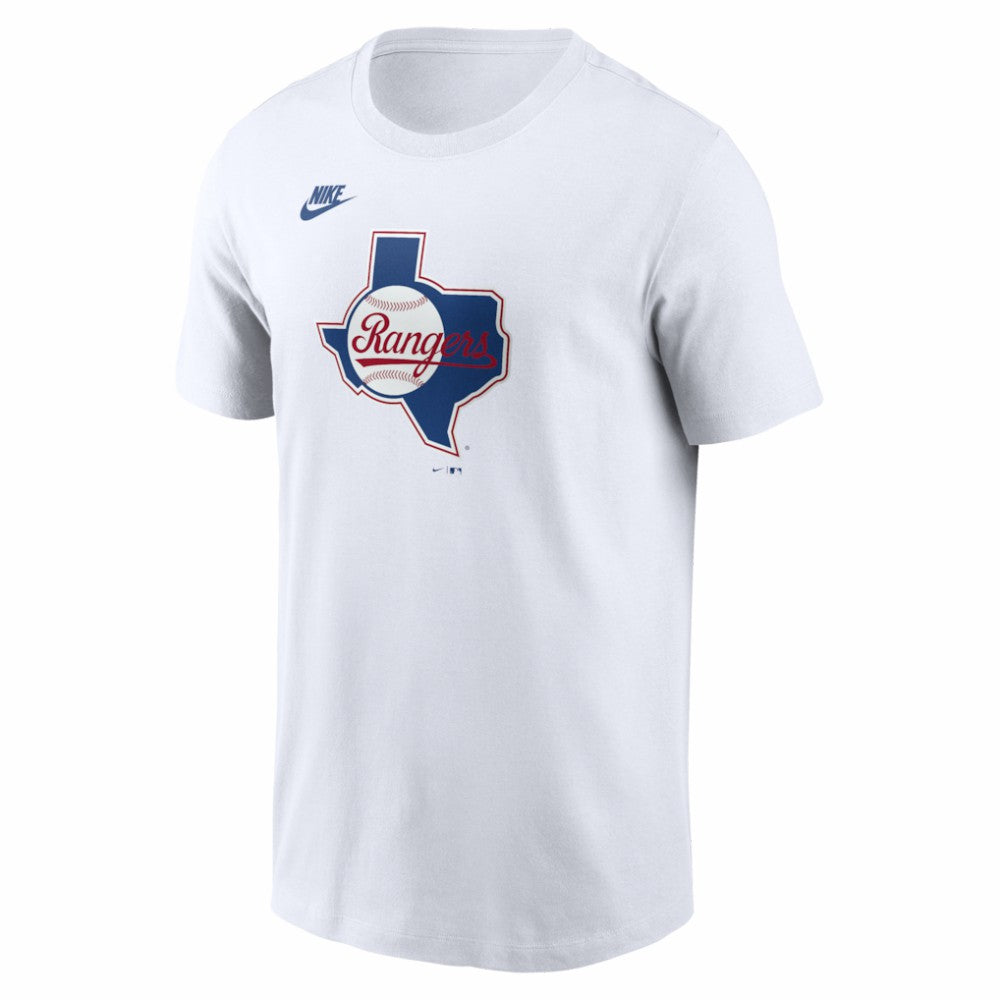 Texas Rangers Cooperstown Collection Logo T-Shirt - White | Nike