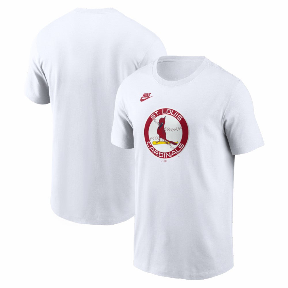 St. Louis Cardinals Cooperstown Collection Logo T-Shirt - White | Nike